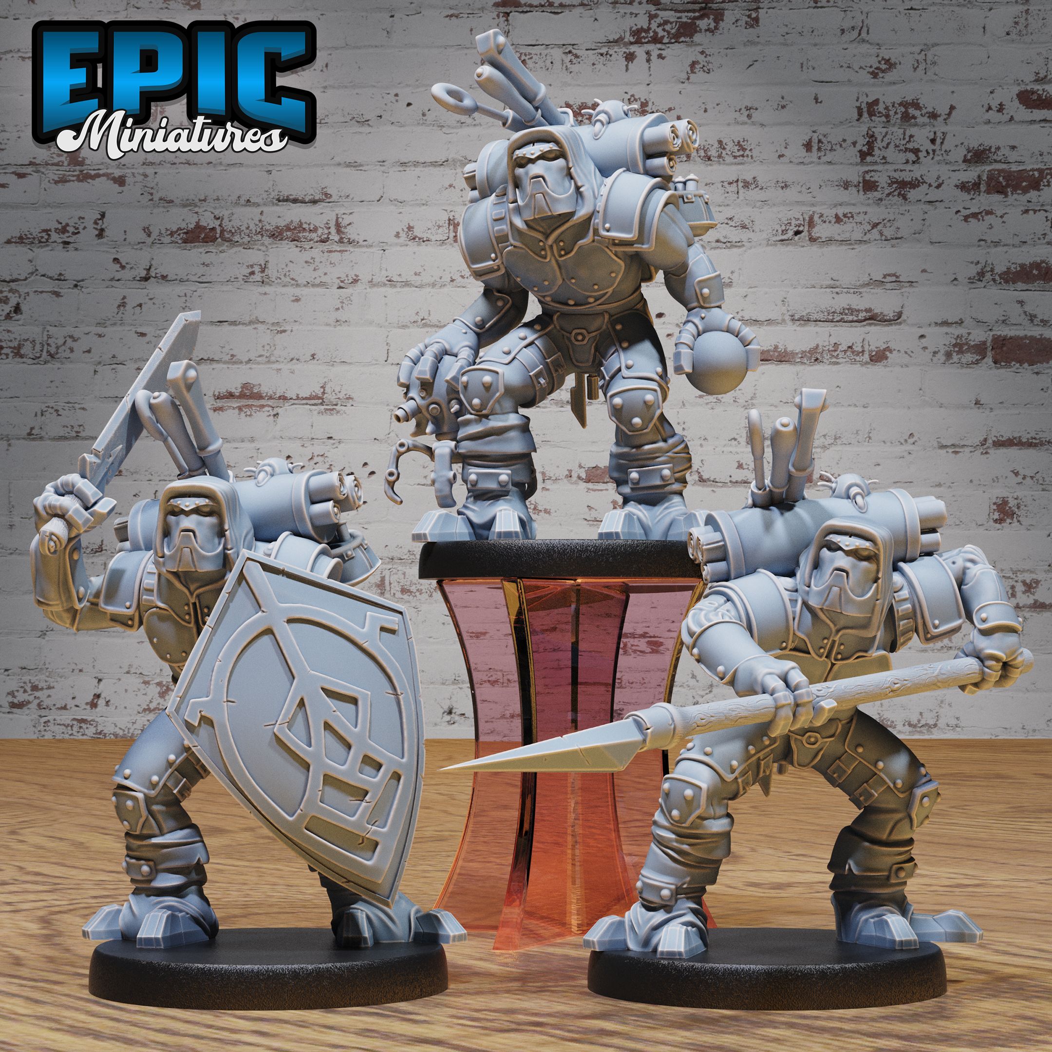 Construct Alchemist Set / Alchemy Master / Scientist Fighter / Battle Infantry Army / Steampunk Construct / Humanoid Warrior / Steampunk War Machine / Steam Technology Society Encounter